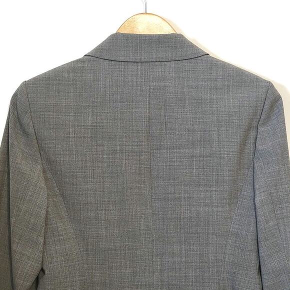 Theory Carissa Virgin Wool Gray Blazer Two Button Tailored Work Office Size 6 - Picture 9 of 16